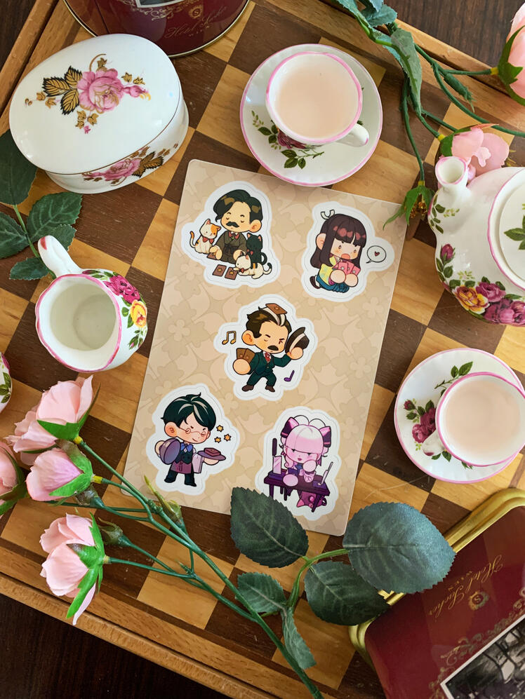 Sticker designs by @katsucii.